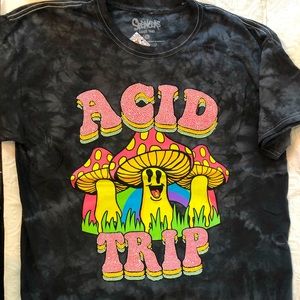 Acid Trip woman’s  jelly rhinestone short sleeve T-shirt